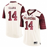 Oklahoma Sooners 14 Reece Clark White 47 Game Winning Streak College Football Jersey Dzhi,baseball caps,new era cap wholesale,wholesale hats